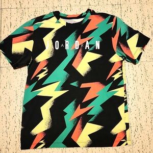 Air Jordan Retro Abstract Color Block Crewneck T-Shirt